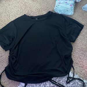 Black drawstring t shirt